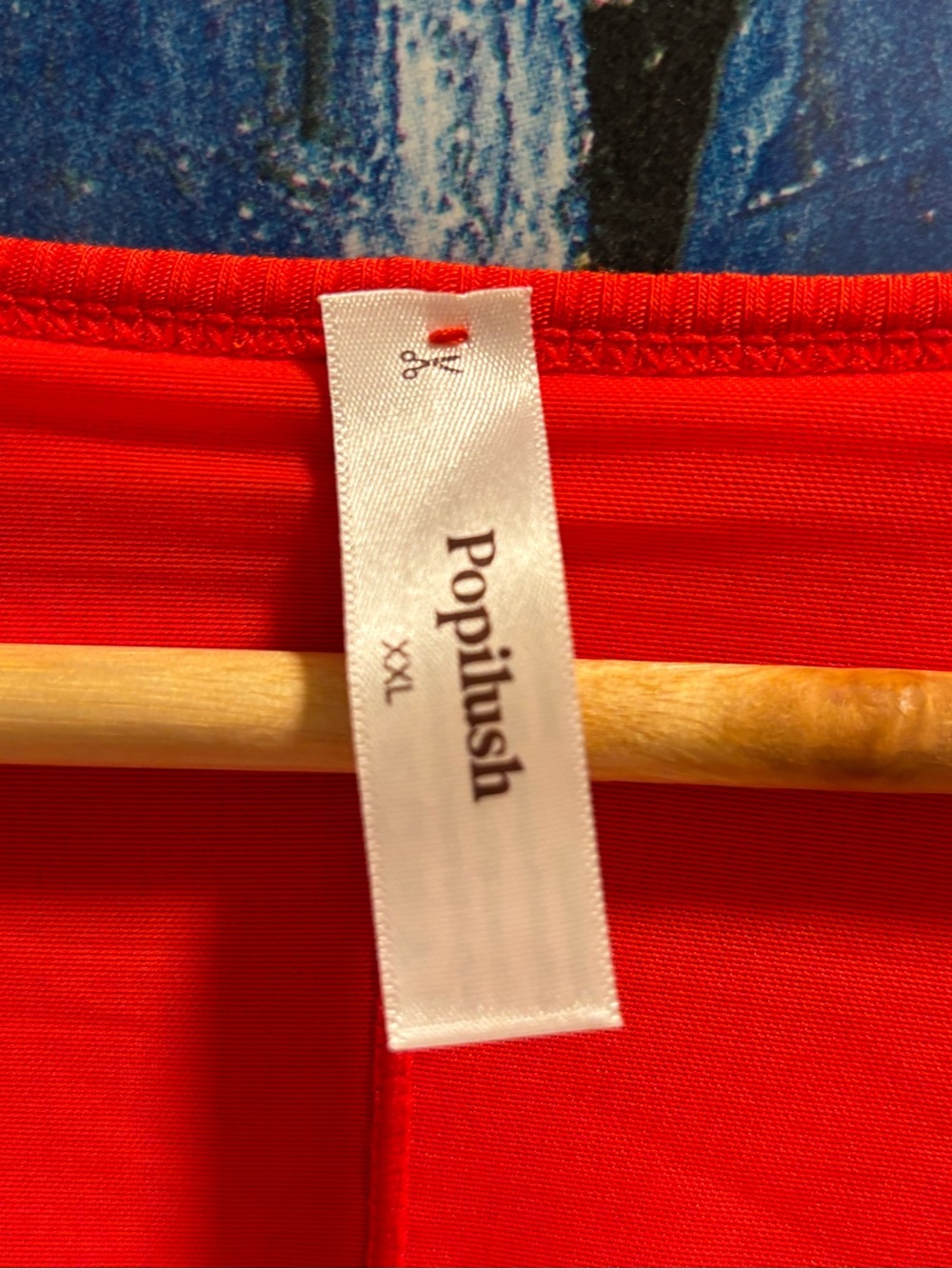 NWT Popilush Shapewear Square Neck Long Sleeve Slimming Maxi Dress Red XXL - Picture 7 of 7